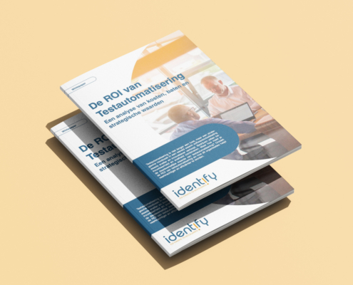 Identify consultancy uit Amersfoort de gratis Whitepaper ROI va Testautomatisering in mockup
